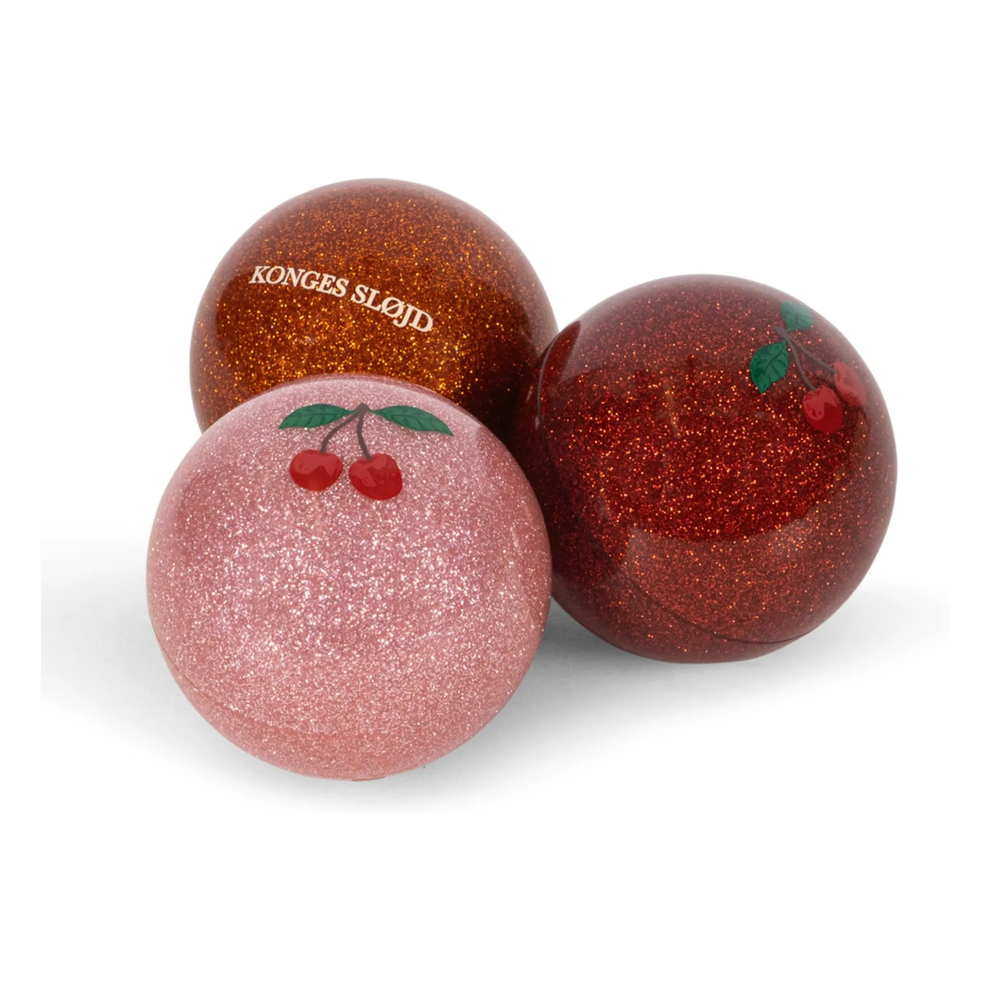 Konges Sløjd Multicoloured Glitter Balls - Set Of 3