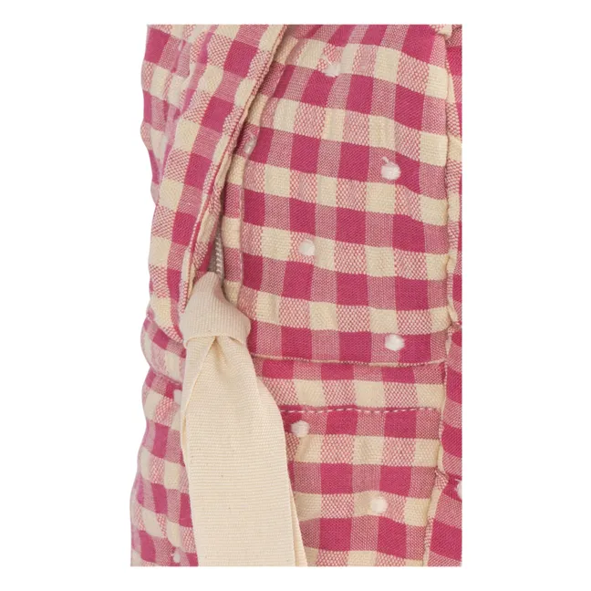 Sac à langer pour poupée Vichy | Rose