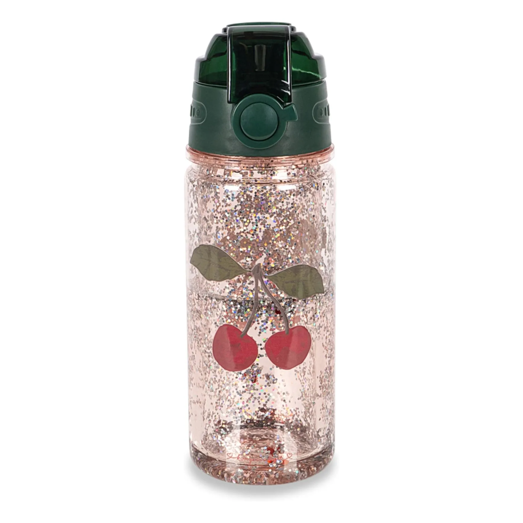 Konges Sløjd Pink Glitter Cherry Water Bottle