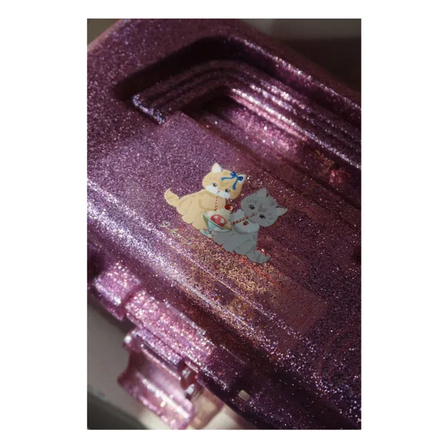 Valise d'accessoires beauté | Rose