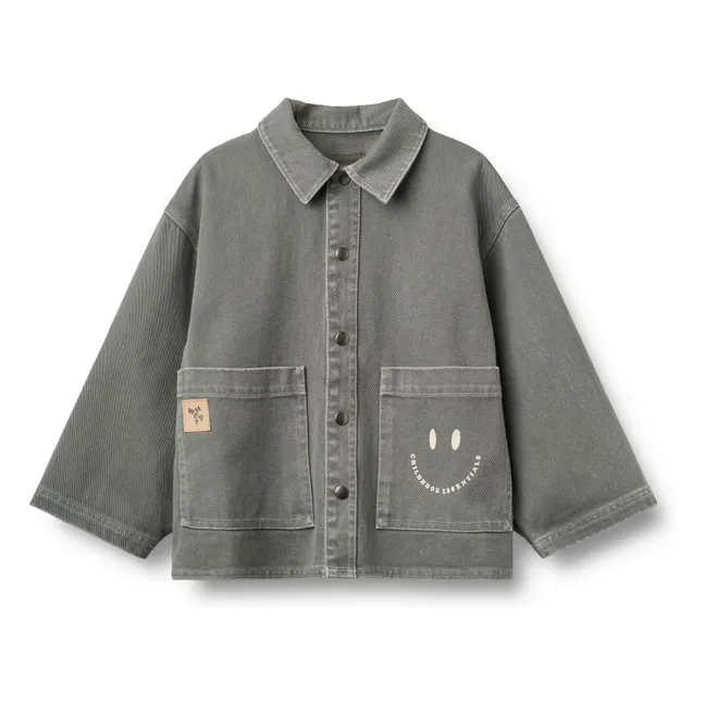 Chemise Cole Smiley Coton Bio | Gris anthracite