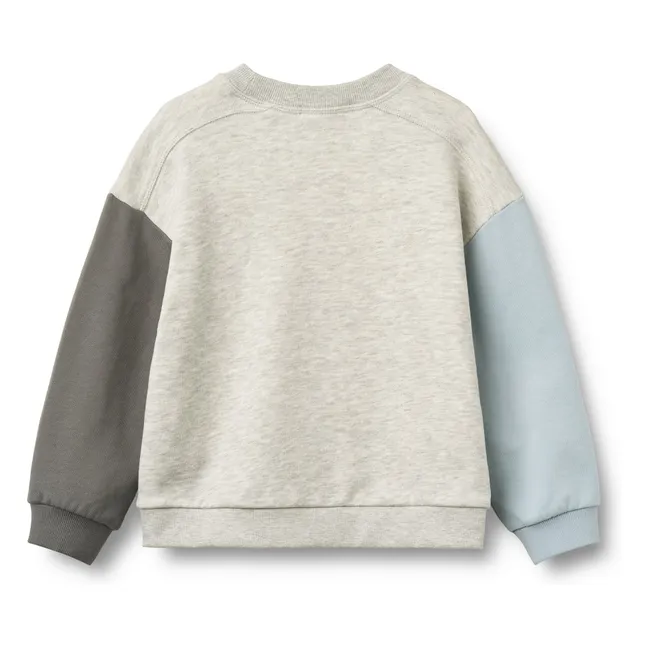 Sweat Lennon Smiley Coton Bio | Gris chiné