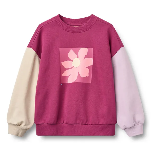 Sweat Elliot Fleur Coton Bio | Magenta