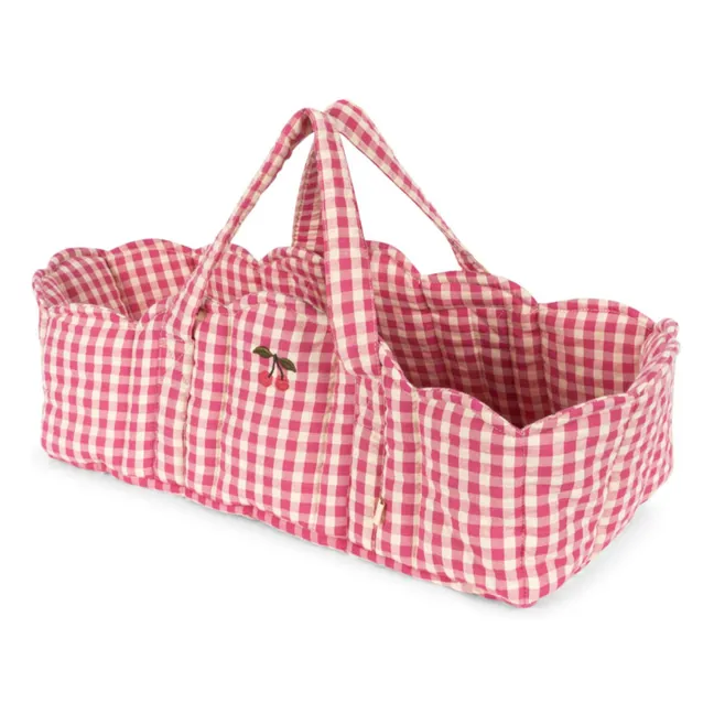 Vichy doll bassinet | Pink