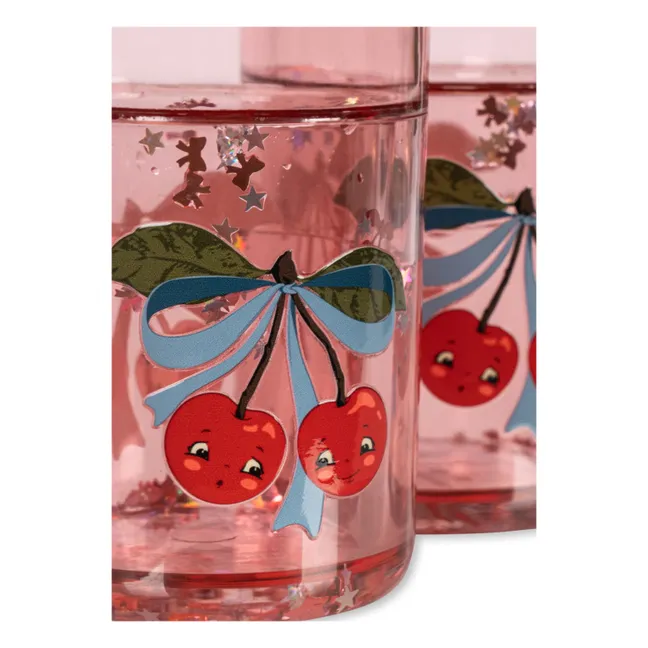 Gobelets glitter Cherry Bow - Set de 2 | Rose