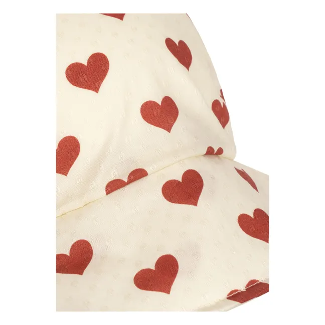 Chapeau Cianna Cœurs Coton Bio | Ecru
