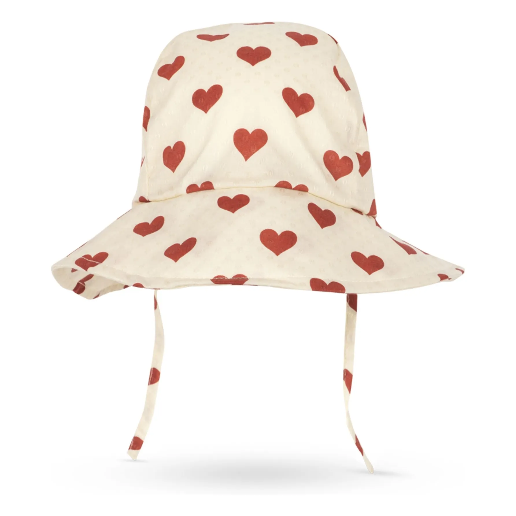 Chapeau Cianna Cœurs Coton Bio | Ecru- Image produit n°0