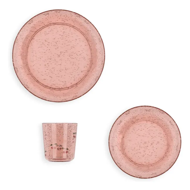 Set repas glitter Cherry | Rose