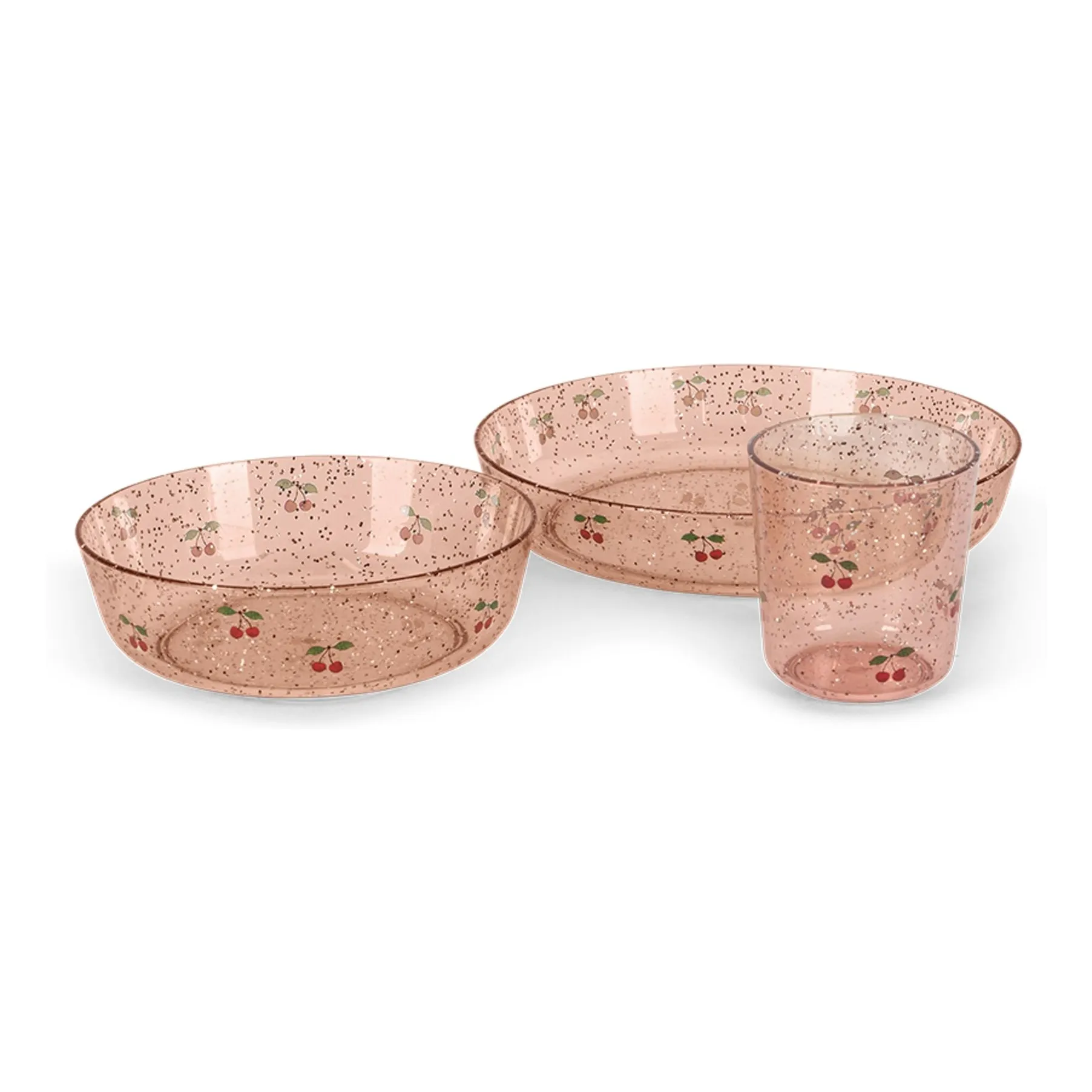 Set repas glitter Cherry | Rose- Image produit n°0