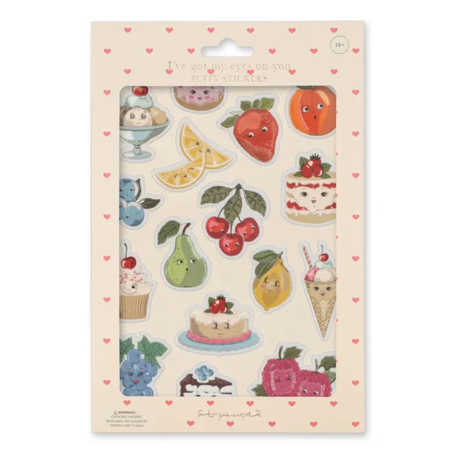Autocollants fluffy Fruity | Rose