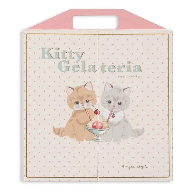 Carnet d'autocollants Kitty | Rose