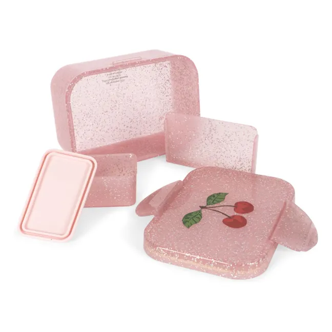 Lunch box Cherry glitter | Rose