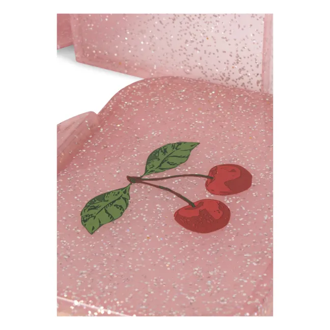 Lunch box Cherry glitter | Rose