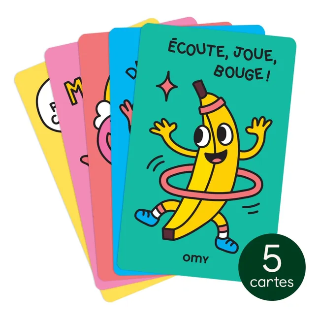 Tarjetas de diseño Yoto x Omy - Lote de 5
