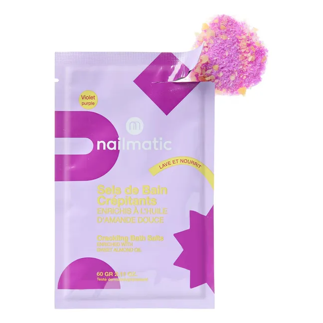 Sels de bains crépitants et colorés - 60g | Violet