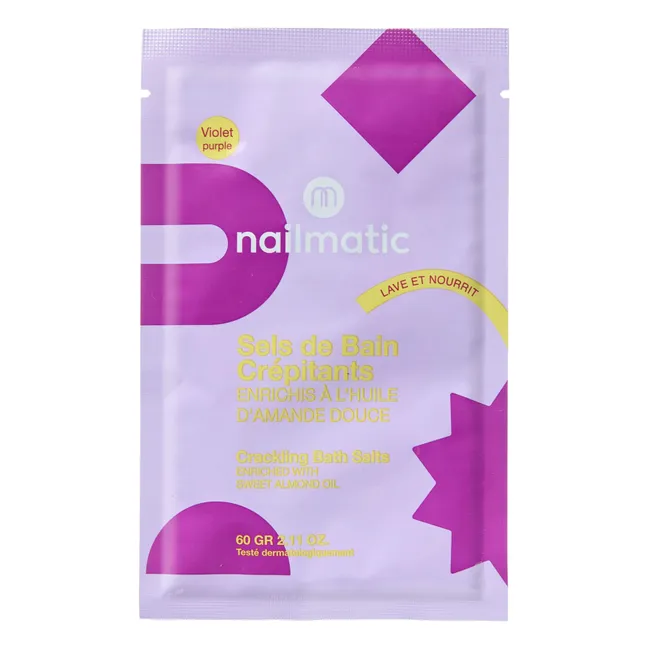 Sels de bains crépitants et colorés - 60g | Violet