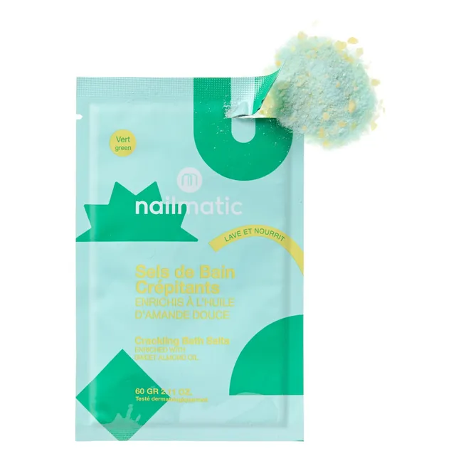Sels de bains crépitants et colorés - 60g | Vert