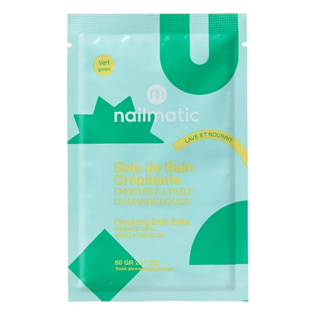Sels de bains crépitants et colorés - 60g | Vert