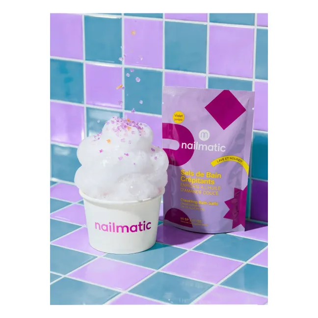 Sels de bains crépitants et colorés - 60g | Violet