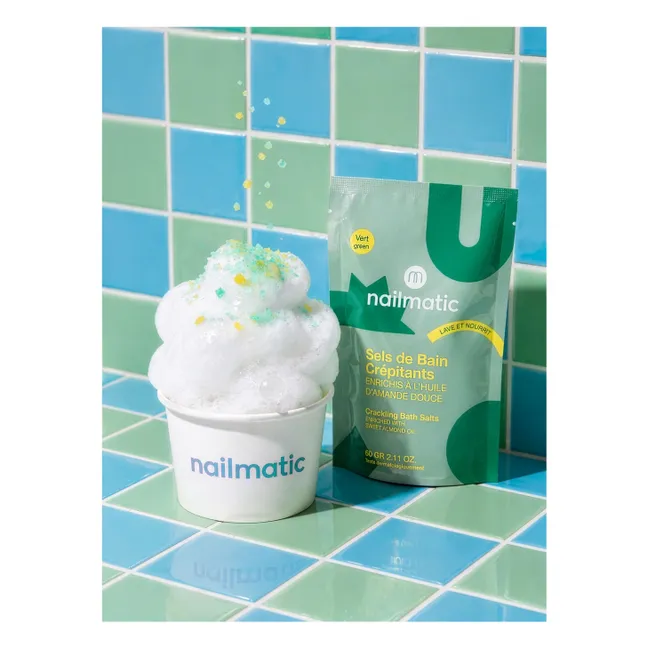 Sels de bains crépitants et colorés - 60g | Vert