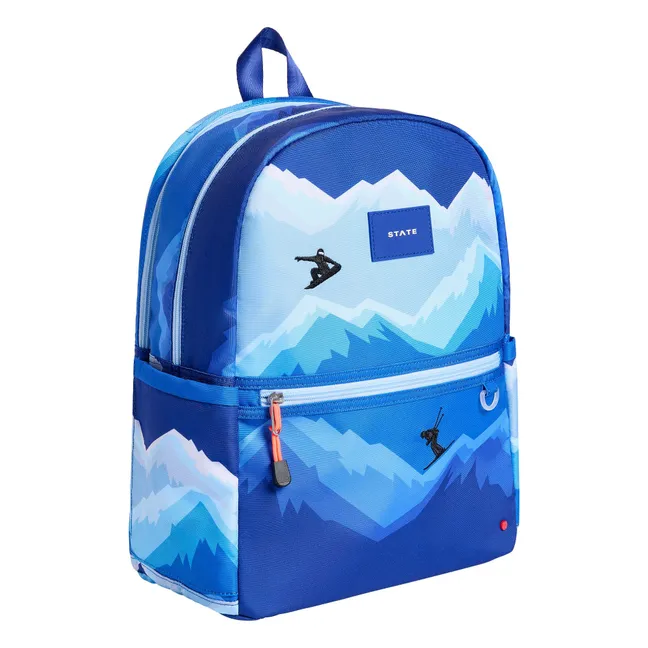 Sac à Dos Double Poches Kane Montagnes | Bleu
