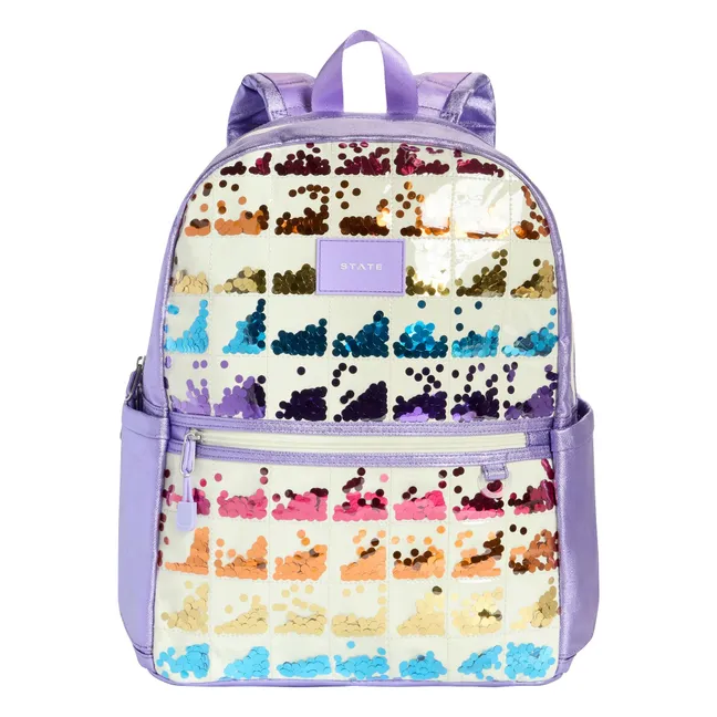 Sac à Dos Double Poches Kane Sequins | Ecru