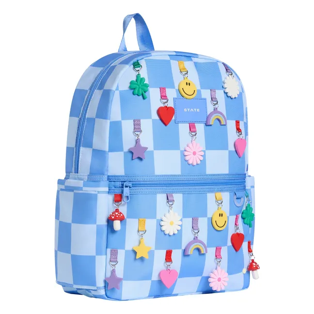 Sac à Dos Kane Charms Carreaux | Bleu pâle