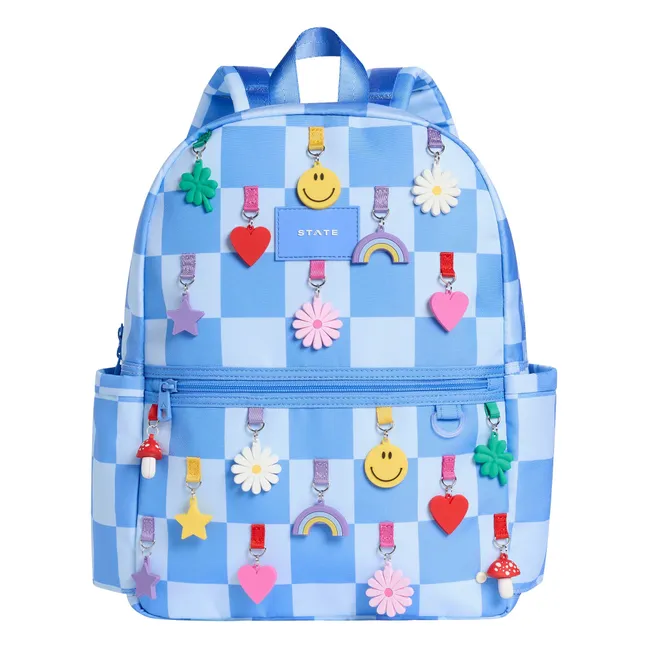 Sac à Dos Kane Charms Carreaux | Bleu pâle