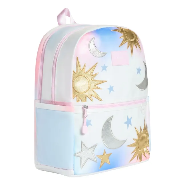 Sac à Dos Double Poches Kane Irisé Céleste | Blanc