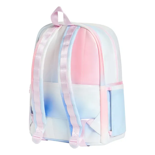 Sac à Dos Double Poches Kane Irisé Céleste | Blanc