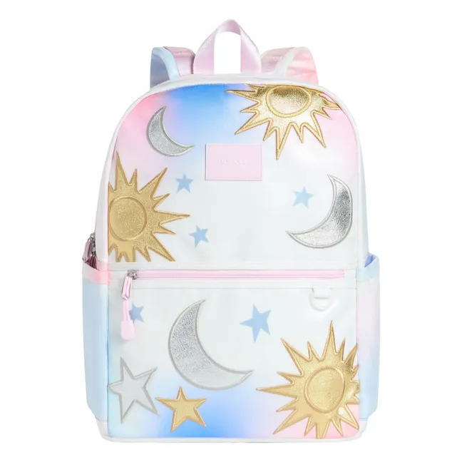 Sac à Dos Double Poches Kane Irisé Céleste | Blanc