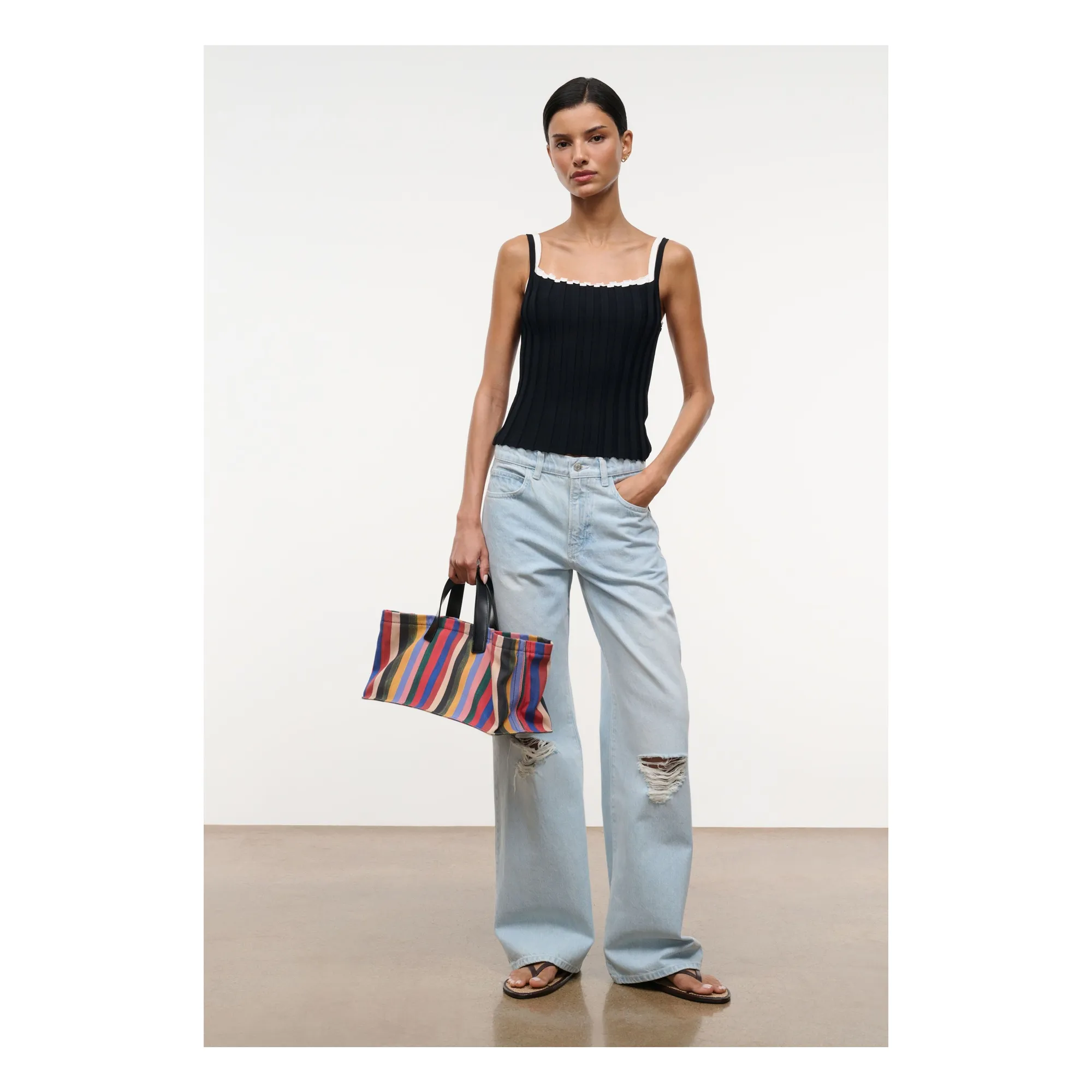 Cabas Port Cuir | Rouge- Image produit n°1