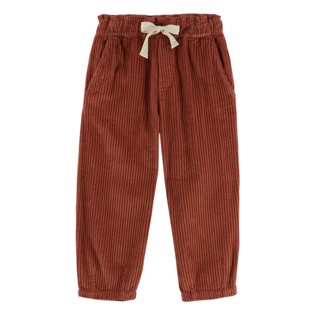 Corduroy Pants | Brick red