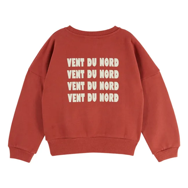 Vent Du Nord organic cotton sweatshirt | Red