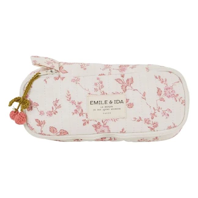 Trousse Fleurie Coton Bio | Ecru