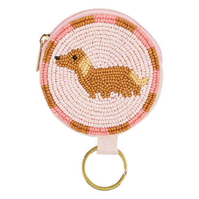 Bolso de perlas para perro | Rosa