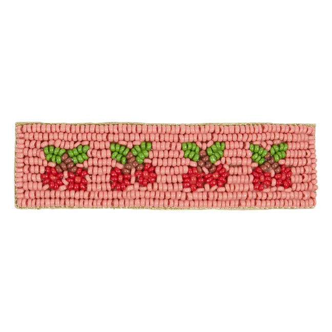 Barrette Cerises Perles | Rose
