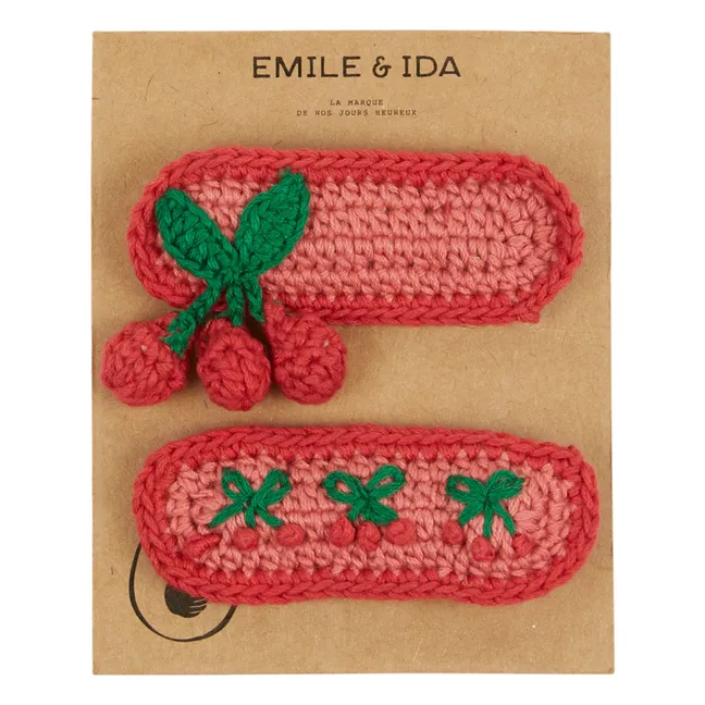 Lot de 2 Barrettes Crochet | Rose