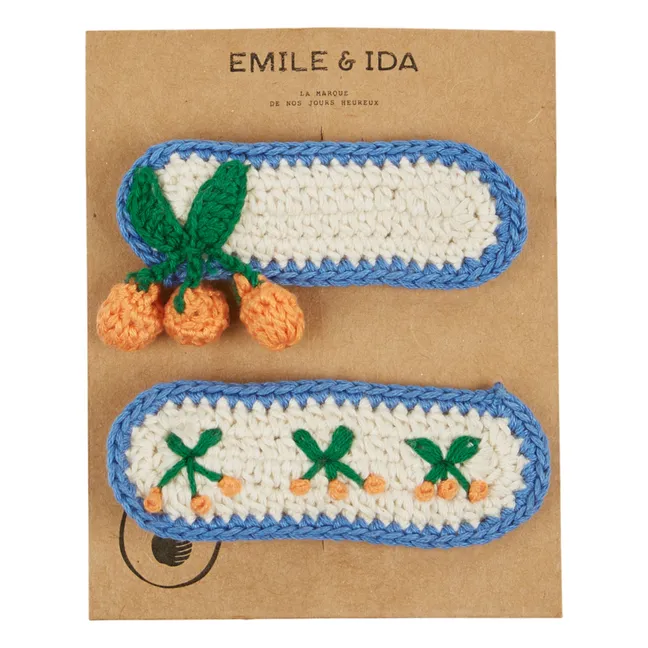 Lot de 2 Barrettes Crochet | Bleu