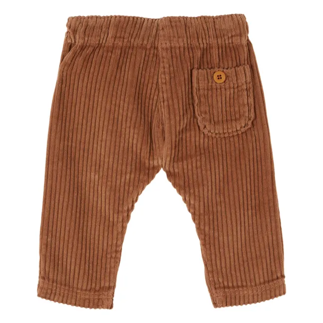 Pantalon Droit Velours Côtelé | Marron