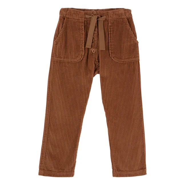 Pantalon Droit Velours Côtelé | Marron