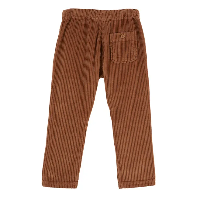 Pantalon Droit Velours Côtelé | Marron