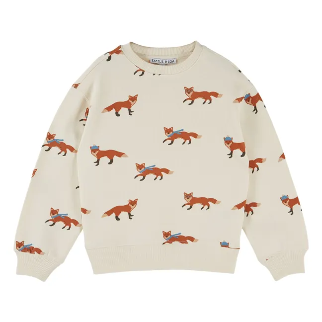 Sweat Renards Coton Bio | Ecru