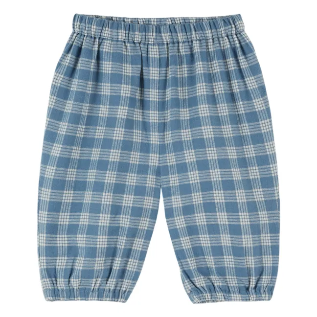Pantalon Sarouel Carreaux | Bleu