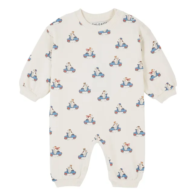 Combinaison Chiens Coton Bio | Ecru