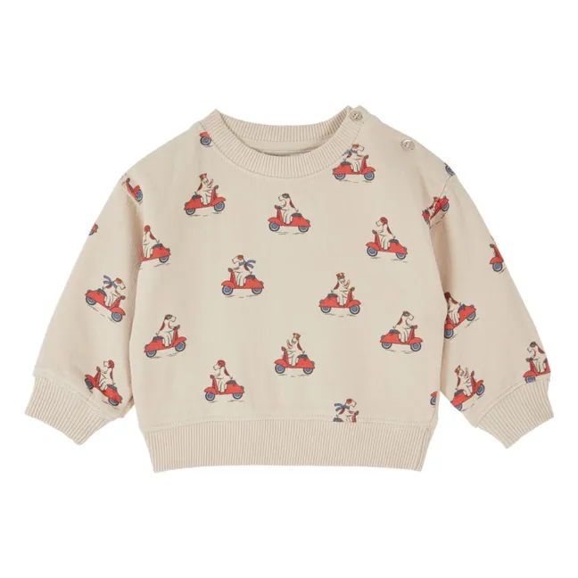Sweat Chiens Coton Bio | Ecru