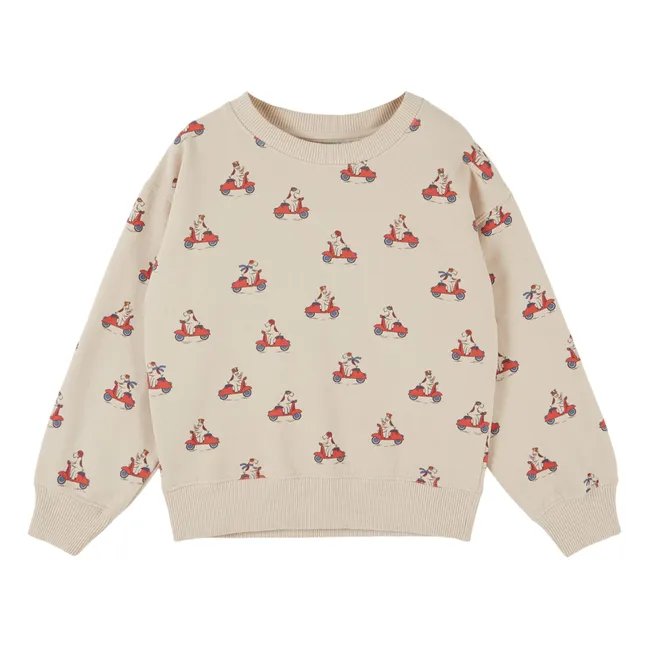 Sweat Chiens Coton Bio | Ecru