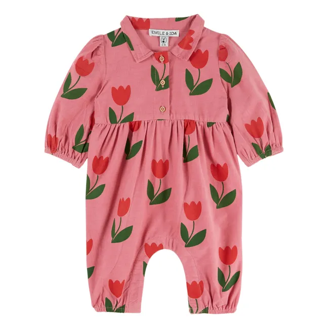 Mini Rodini - Waterproof Hearts Baby Snowsuit - Chocolate | Smallable