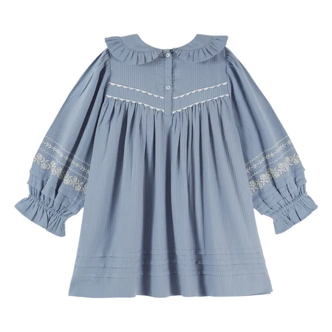 Robe Brodée | Bleu