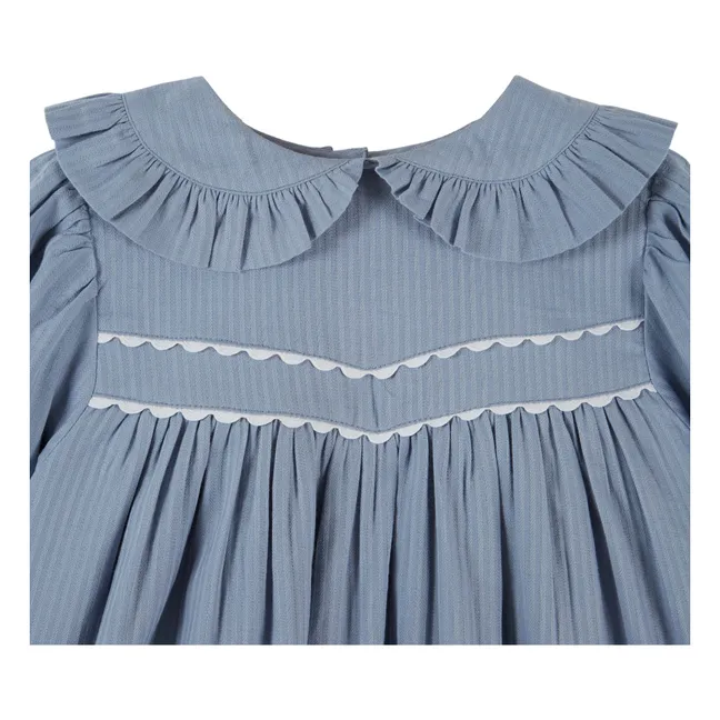 Robe Brodée | Bleu